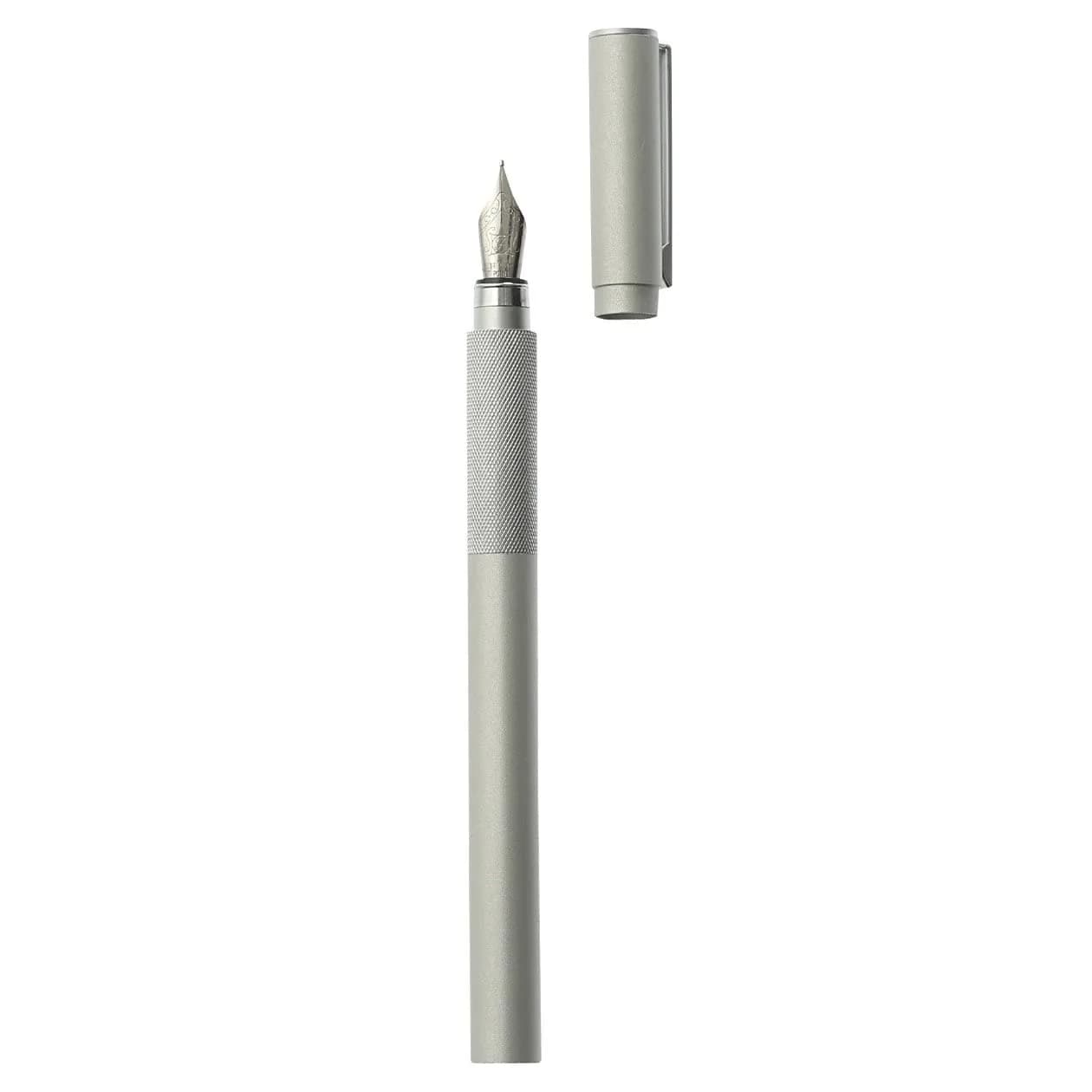 MUJI Aluminum Fountain Pen Black Ink | Smooth Writing Instrument