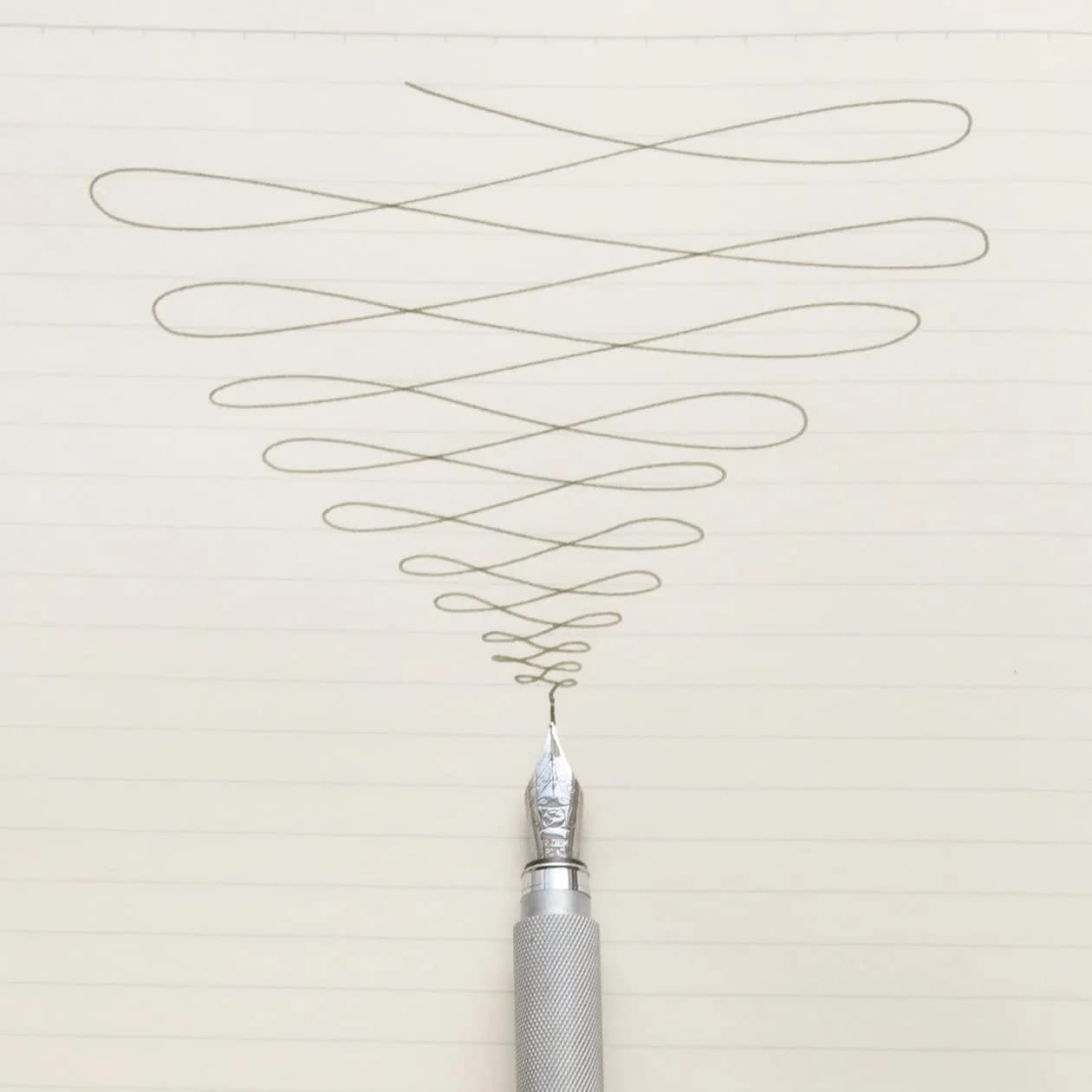 MUJI Aluminum Fountain Pen Black Ink | Smooth Writing Instrument - view 3