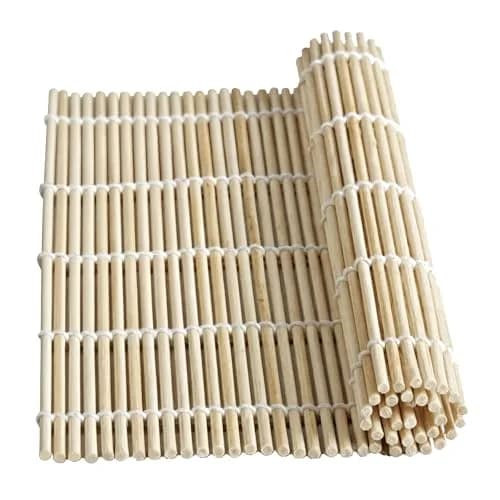 BS Bamboo Sushi Rolling Mat 22.8cm x 23.8cm (9" x 9.375") | Authentic USA Import thumbnail 1