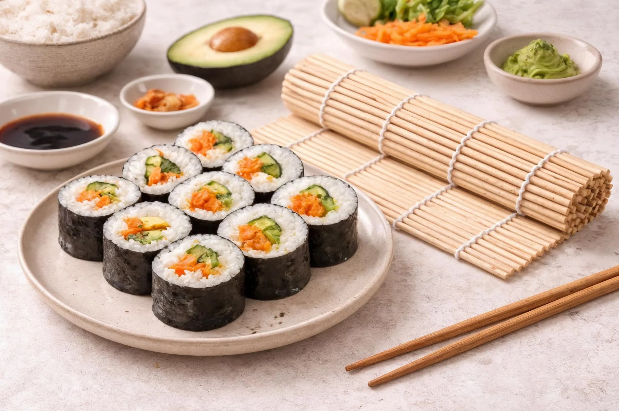 BS Bamboo Sushi Rolling Mat 22.8cm x 23.8cm (9" x 9.375") | Authentic USA Import - view 6