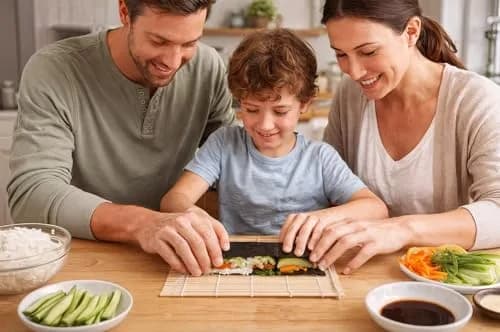 BS Bamboo Sushi Rolling Mat 22.8cm x 23.8cm (9" x 9.375") | Authentic USA Import thumbnail 7