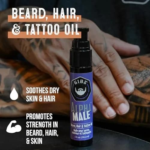 GIBS Grooming Voodoo Prince Beard, Hair & Tattoo Oil 1 fl oz | Softens, Strengthens, Protects Skin thumbnail 2