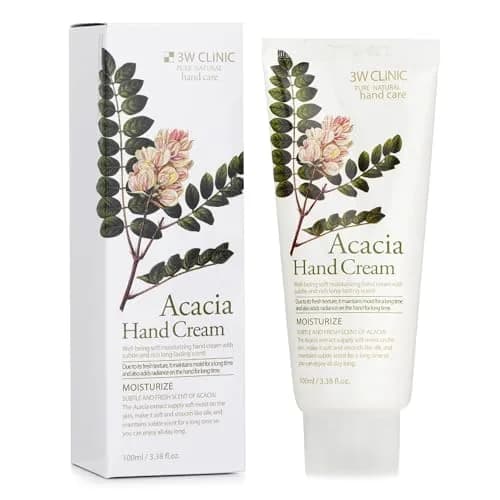 3W Clinic Hand Cream Acacia 100ml (3.38 Fl Oz) | Hydrating & Non-Sticky Formula thumbnail 2