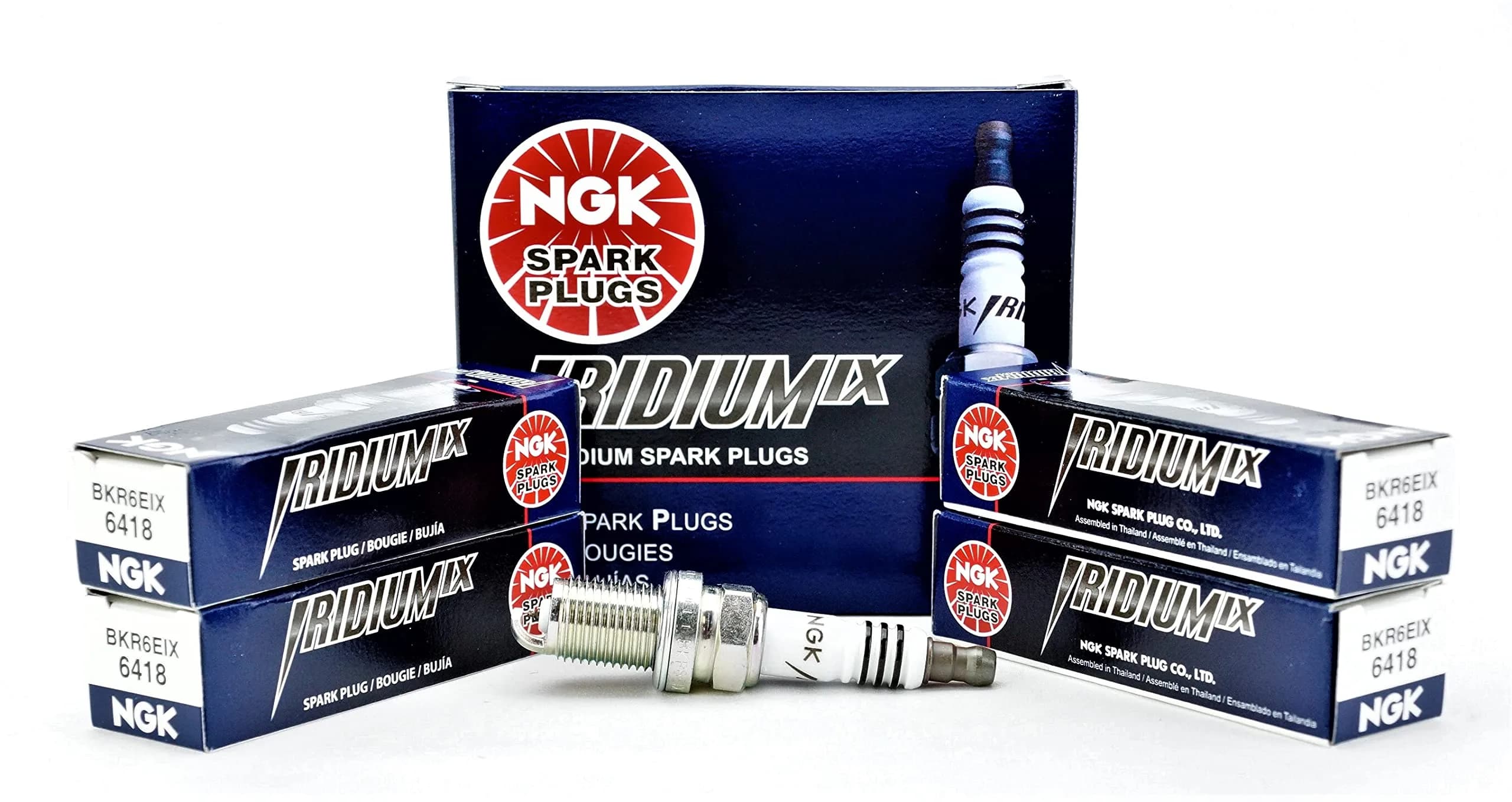 NGK 6418 Iridium IX Spark Plug BKR6EIX - 4 PCS | 14mm x 19mm Thread