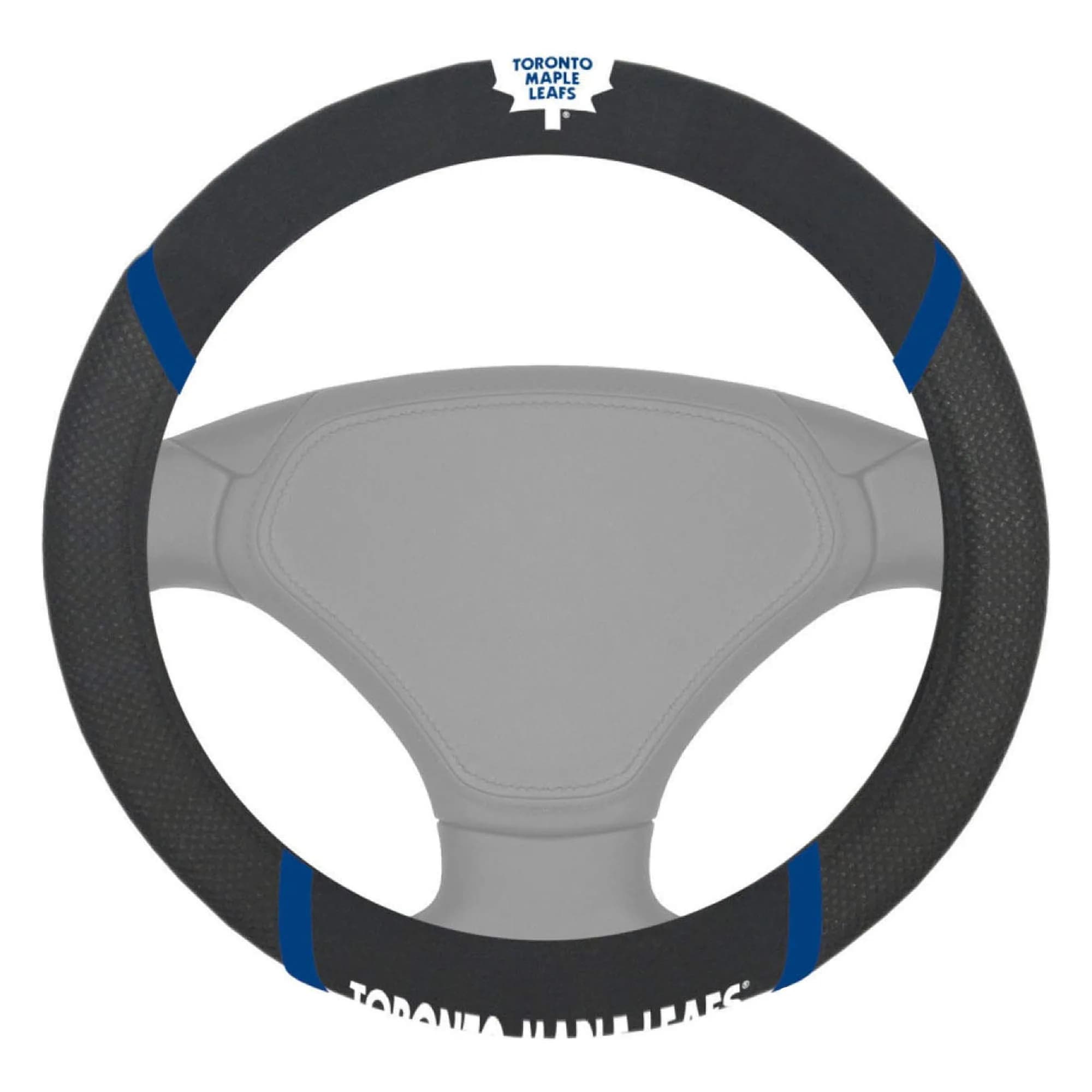 FANMATS Toronto Maple Leafs Embroidered Steering Wheel Cover | Faux Suede & Mesh, 15" Diameter, NHL Licensed