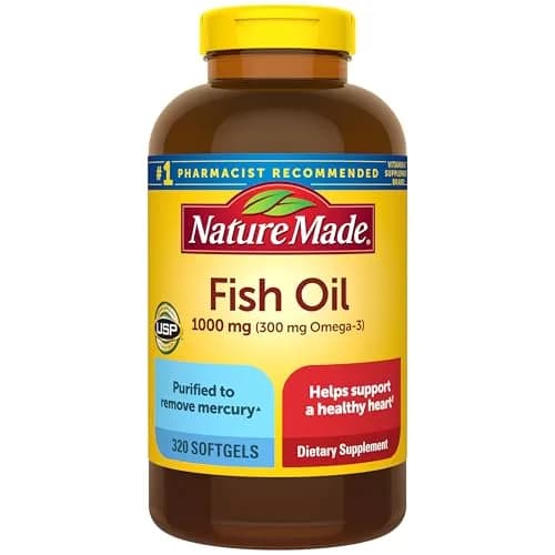Nature Made Fish Oil Omega 3 Supplements 1000mg Softgels 320 Count | USP Verified Heart Health Support thumbnail 1