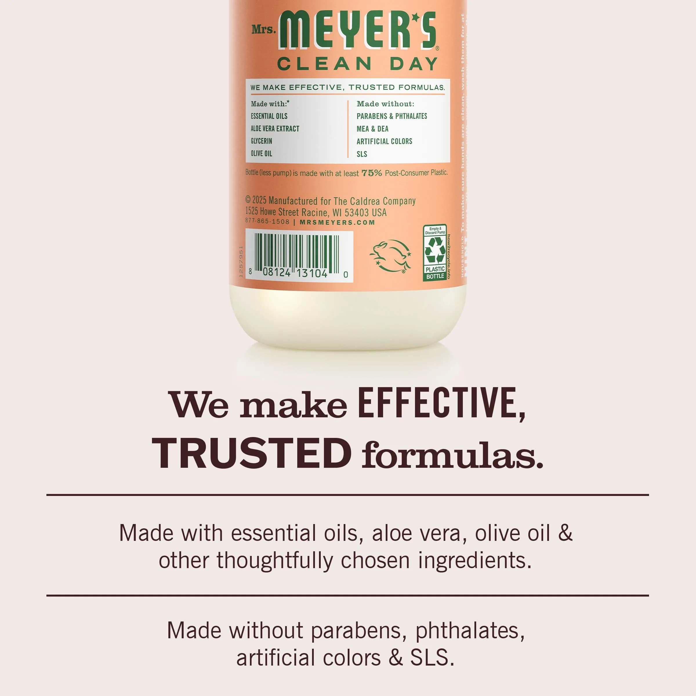 Mrs. Meyer's Clean Day Geranium Scent Hand Soap 375ml (12.5 Fl Oz) | Moisturizing Liquid Hand Soap for Soft Hands - view 4