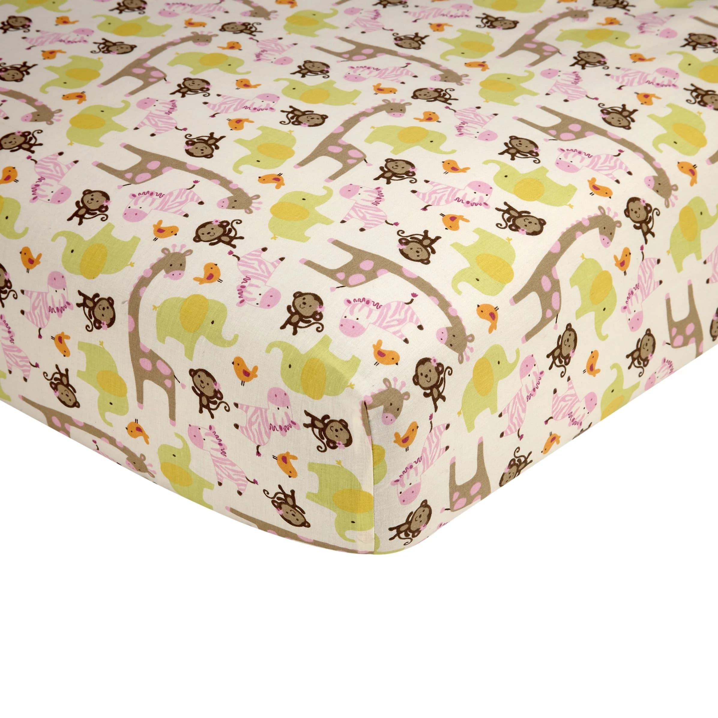 Carter's Jungle Collection Fitted Crib Sheet 52" x 28" x 9" | Soft Cotton Nursery Bedding — Jungle Collection