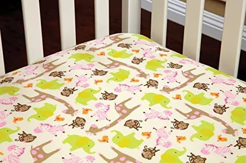 Carter's Jungle Collection Fitted Crib Sheet 52" x 28" x 9" | Soft Cotton Nursery Bedding thumbnail 2