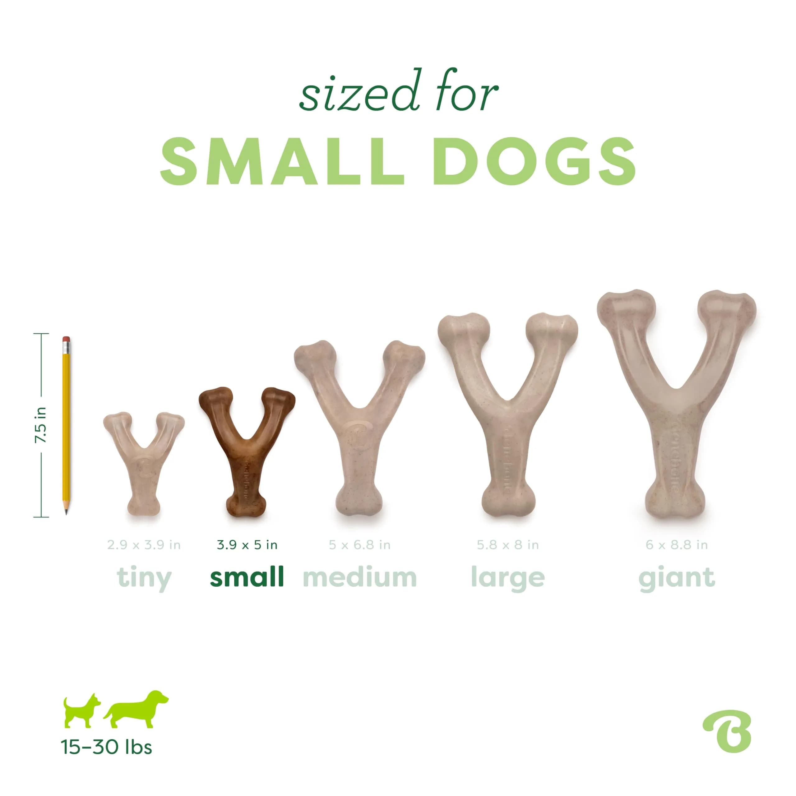 Benebone Wishbone Durable Dog Chew Toy Small Real Bacon Flavor | Tough Nylon for Aggressive Chewers - view 4