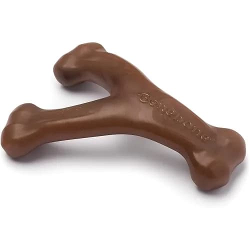 Benebone Wishbone Durable Dog Chew Toy Real Peanut Small | Tough Nylon for Aggressive Chewers thumbnail 1