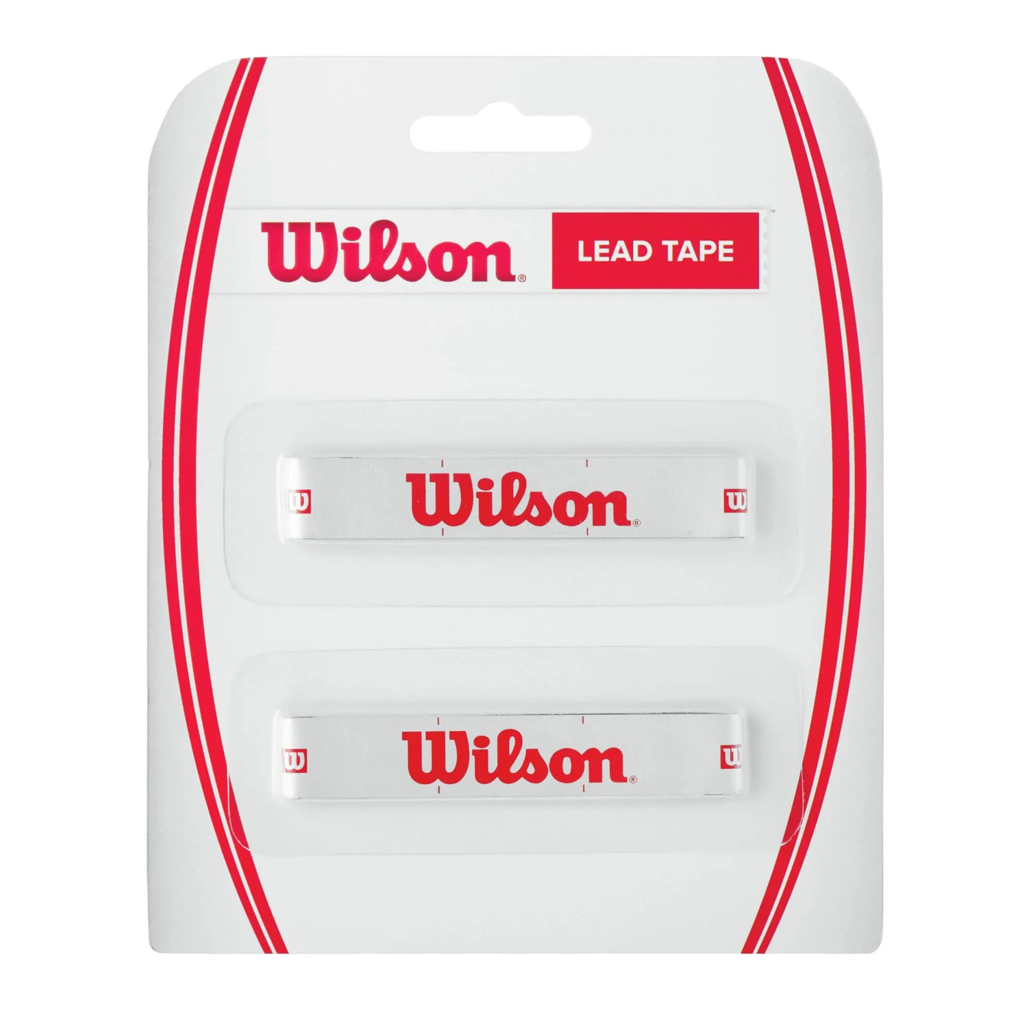 Wilson Lead Tape for Tennis Rackets, White/Red, 2x50cm Strips | Tune Your Racket Balance