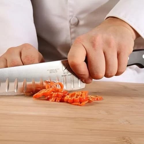 Mercer Culinary Renaissance 8-Inch Granton Edge Slicing Knife | Precision Forged German Steel thumbnail 3