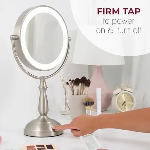 Zadro 11" Makeup Mirror with Lights and Magnification | Dimmable Touch LED Lighted Mirror with 10X Magnification thumbnail 6