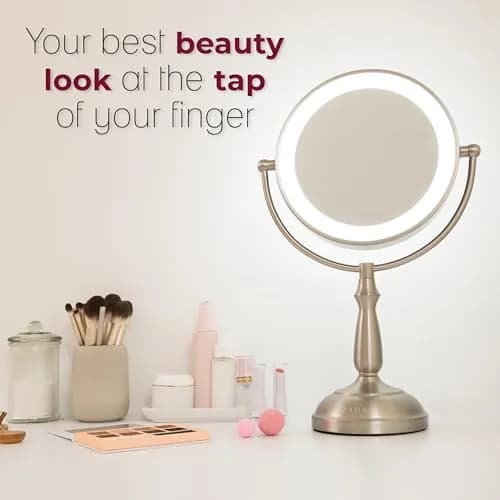 Zadro 11" Makeup Mirror with Lights and Magnification | Dimmable Touch LED Lighted Mirror with 10X Magnification thumbnail 7