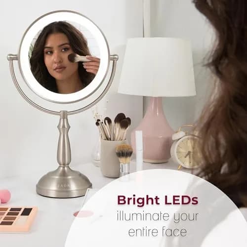 Zadro 11" Makeup Mirror with Lights and Magnification | Dimmable Touch LED Lighted Mirror with 10X Magnification thumbnail 8