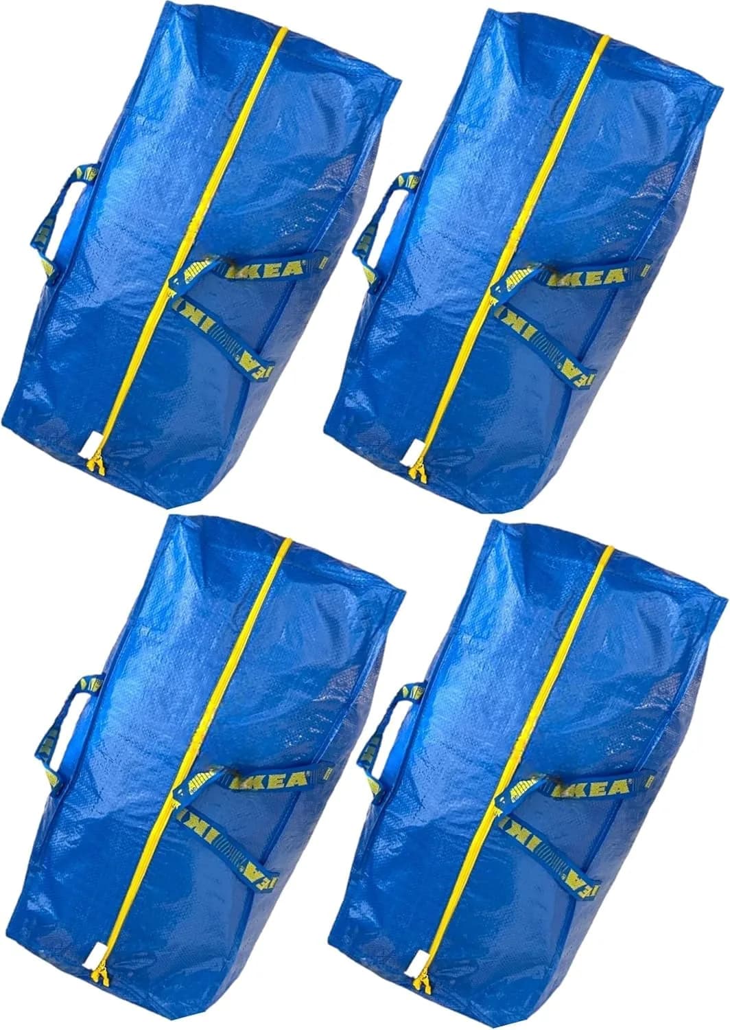 IKEA Frakta Storage Bag 4 Pack Blue | Heavy-Duty Space Saver for Laundry & Shopping — Blue