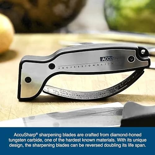 AccuSharp Knife Sharpener, Tungsten Carbide, 22cm (8.6") | Restores & Hones Straight & Serrated Knives thumbnail 4