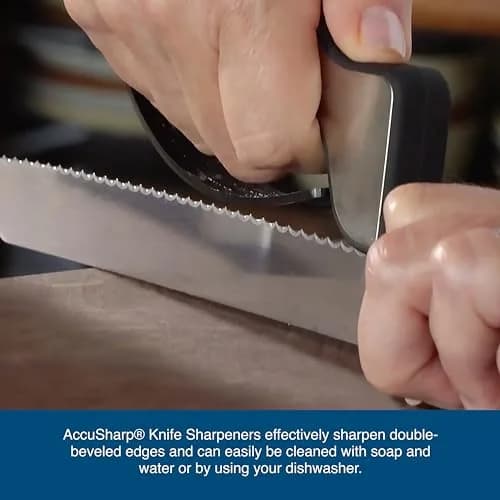 AccuSharp Knife Sharpener, Tungsten Carbide, 22cm (8.6") | Restores & Hones Straight & Serrated Knives thumbnail 5