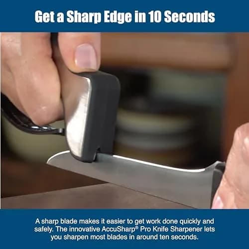 AccuSharp Knife Sharpener, Tungsten Carbide, 22cm (8.6") | Restores & Hones Straight & Serrated Knives thumbnail 3