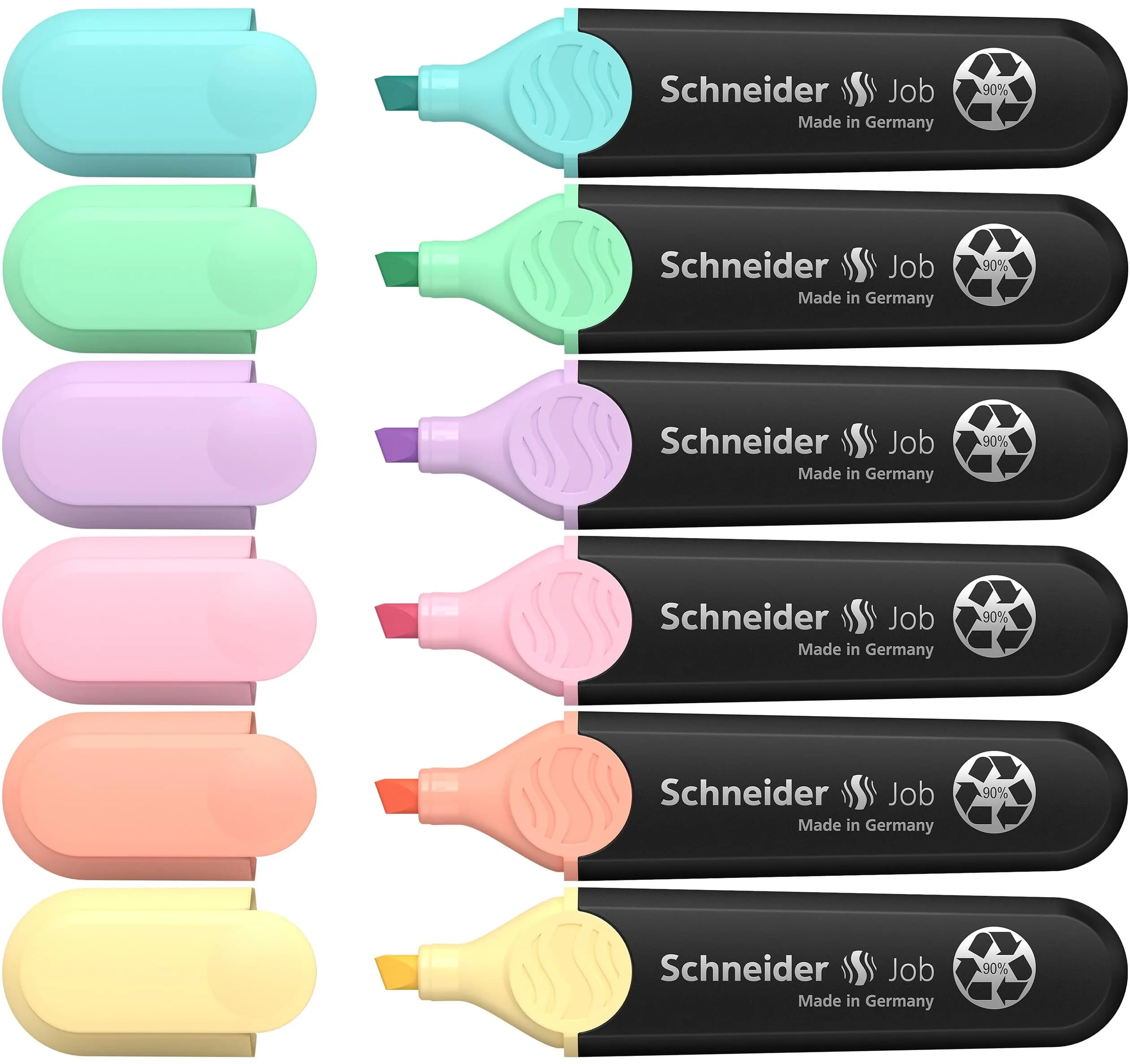 Schneider Job Highlighter Set - 8 Bright Colours, Chisel Tip (1+5mm), Fade & Light Resistant - main product image