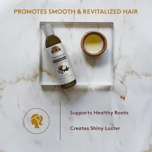 OKAY Coconut Hot Oil Treatment 177ml (6 Fl Oz) | Deeply Penetrating Hair Mask for All Hair Types thumbnail 4