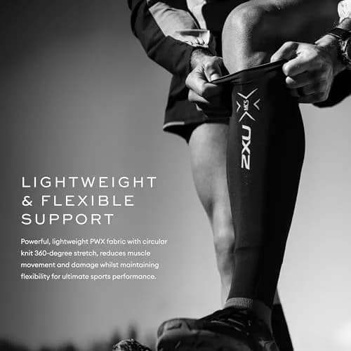 2XU Elite MCS Compression Calf Guards, Black/Gold, X-Small | Supportive Calf Sleeve for Active Men thumbnail 4