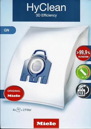 Miele Original AirClean 3D Efficiency GN Vacuum Cleaner Bags | Filters Over 99.9% Dust, Longer Service Life thumbnail 1