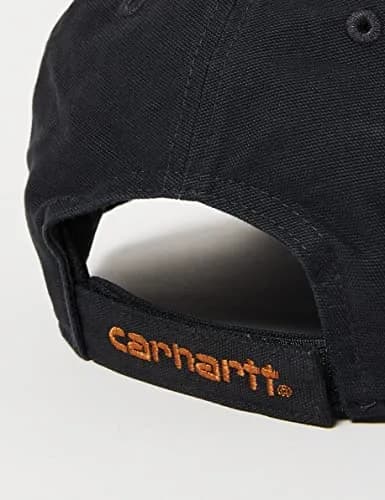 Carhartt Men's Canvas Cap, Black, One Size | Washed Canvas Baseball Cap with Adjustable Fit thumbnail 4