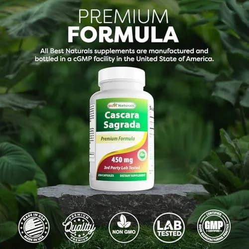 Best Naturals Cascara Sagrada 450 mg | Digestive Support Capsules for Adults thumbnail 5