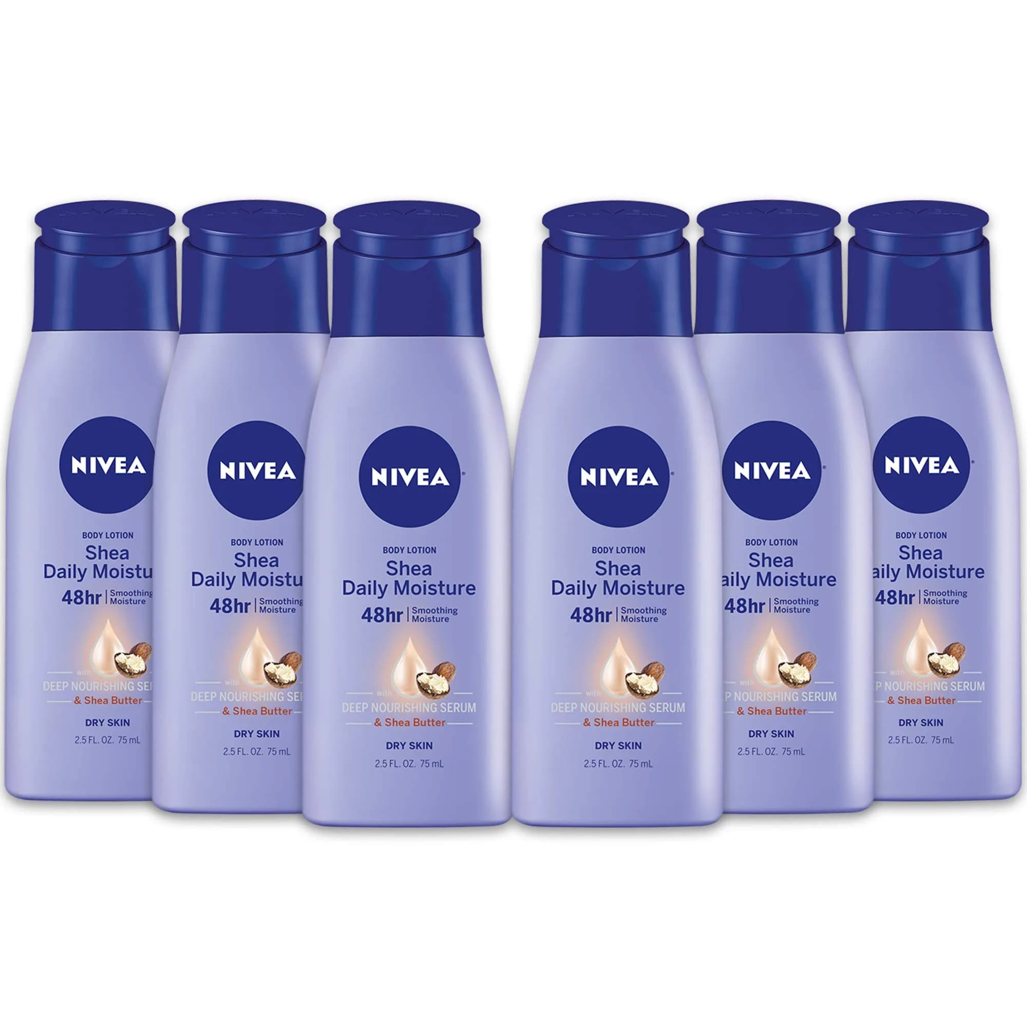 NIVEA Shea Nourish Body Lotion for Dry Skin 70ml (2.5 Fl Oz) | 48-Hour Deep Moisture - main product image