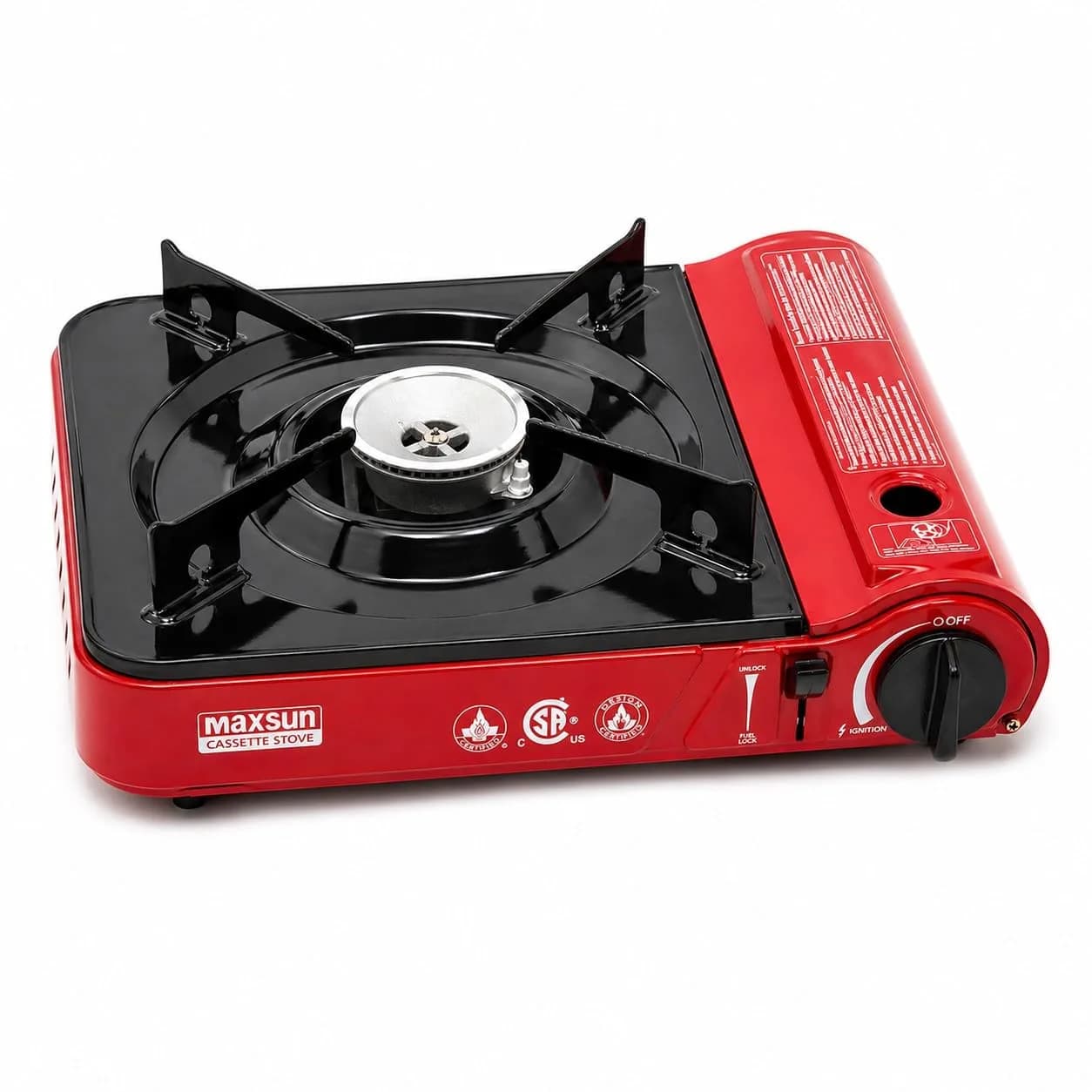 Maxsun MS-3800 Portable Butane Gas Stove | CSA Listed 9560 BTU Adjustable Flame for Camping & Outdoor Cooking