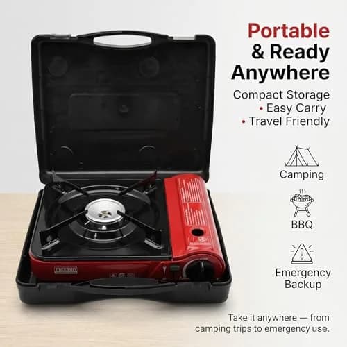 Maxsun MS-3800 Portable Butane Gas Stove | CSA Listed 9560 BTU Adjustable Flame for Camping & Outdoor Cooking thumbnail 6