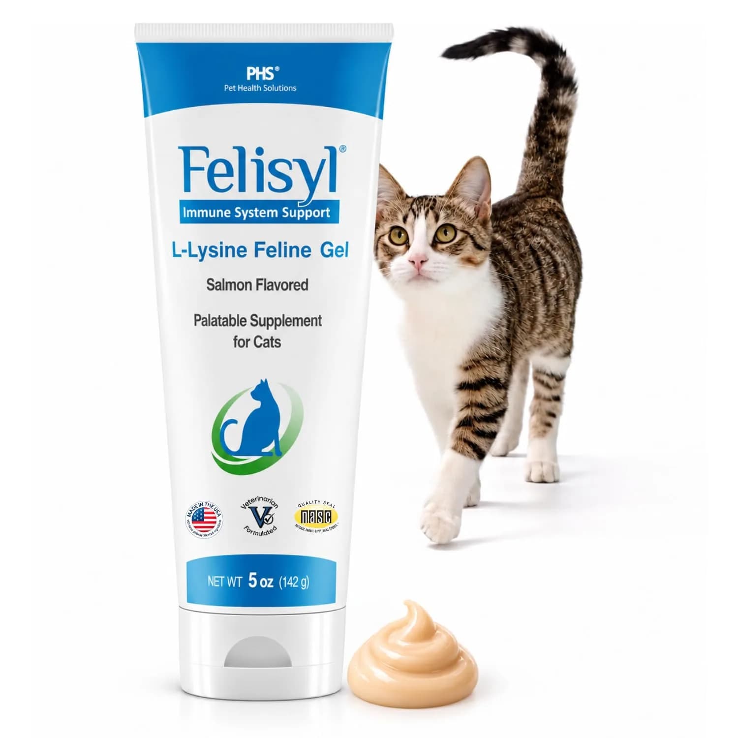Felisyl L-Lysine Gel for Cats & Kittens 5oz | Immune & Respiratory Support — Paste