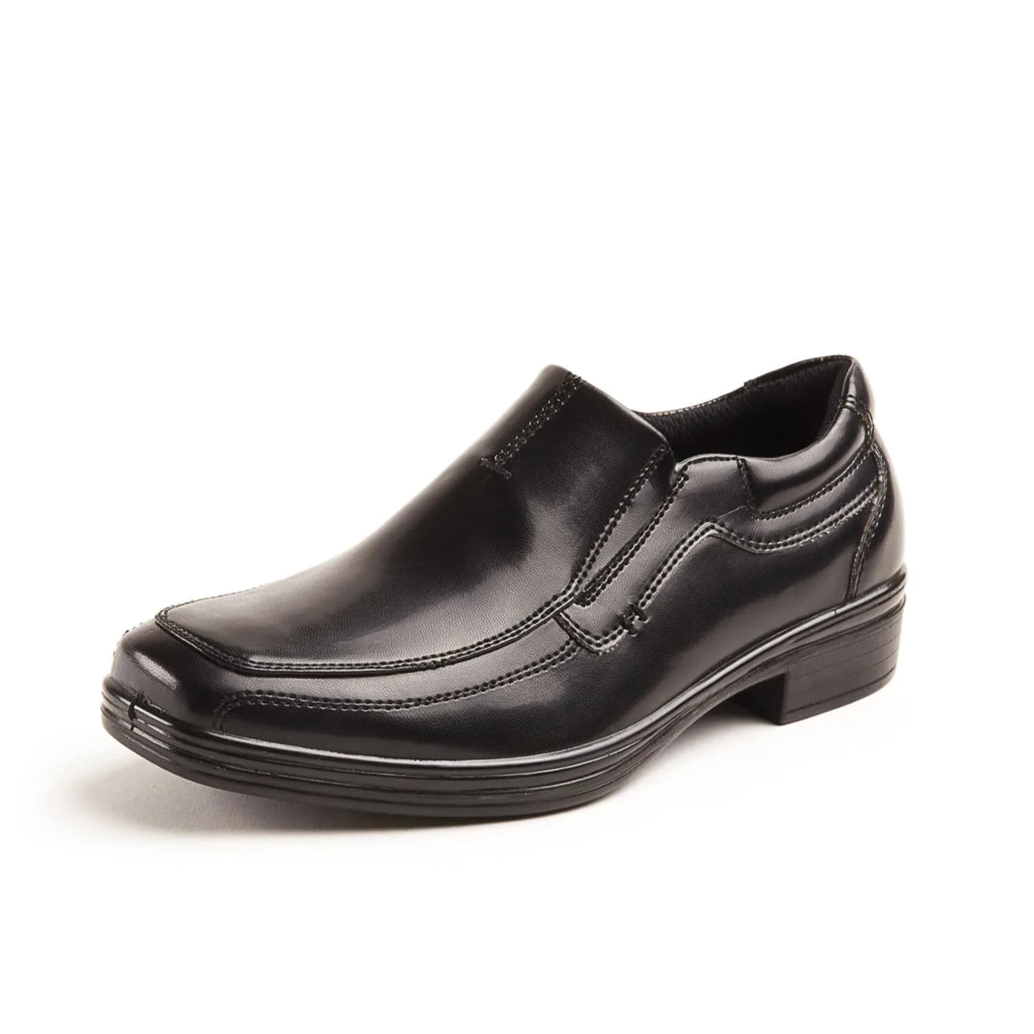 Deer Stags Boys' Wise Slip-On Youth Dress Shoes Loafers for Church, Formal, School Uniform / Black / 1 Little Kid / Medium