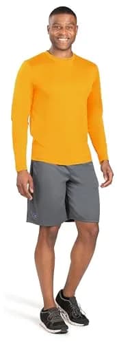 Russell Athletic Long Sleeve Performance Tee, Gold, Large | Moisture Wicking & UV Protection thumbnail 1