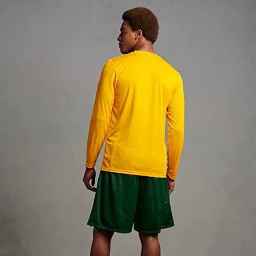 Russell Athletic Long Sleeve Performance Tee, Gold, Large | Moisture Wicking & UV Protection thumbnail 3