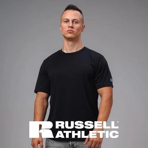 Russell Athletic Men's Short Sleeve Performance T-Shirt in Stealth 3X-Large | Moisture-Wicking, UV Protection, Odor Control thumbnail 6