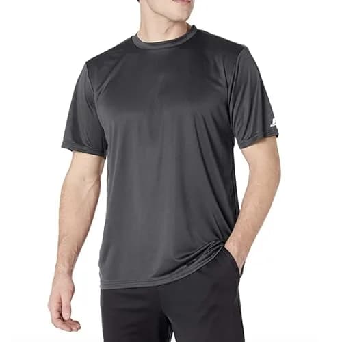 Russell Athletic Men's Short Sleeve Performance T-Shirt in Stealth 3X-Large | Moisture-Wicking, UV Protection, Odor Control thumbnail 2
