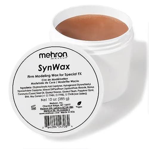 Mehron Makeup SynWax Special FX Modeling Wax 10 oz | Create Realistic Wounds & Scars thumbnail 1