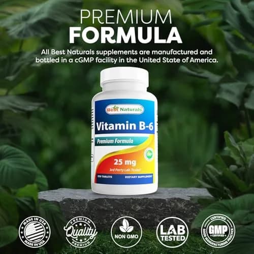 Best Naturals Vitamin B-6 25 Mg Tablets, 250 Count | Purity & Quality Tested thumbnail 5