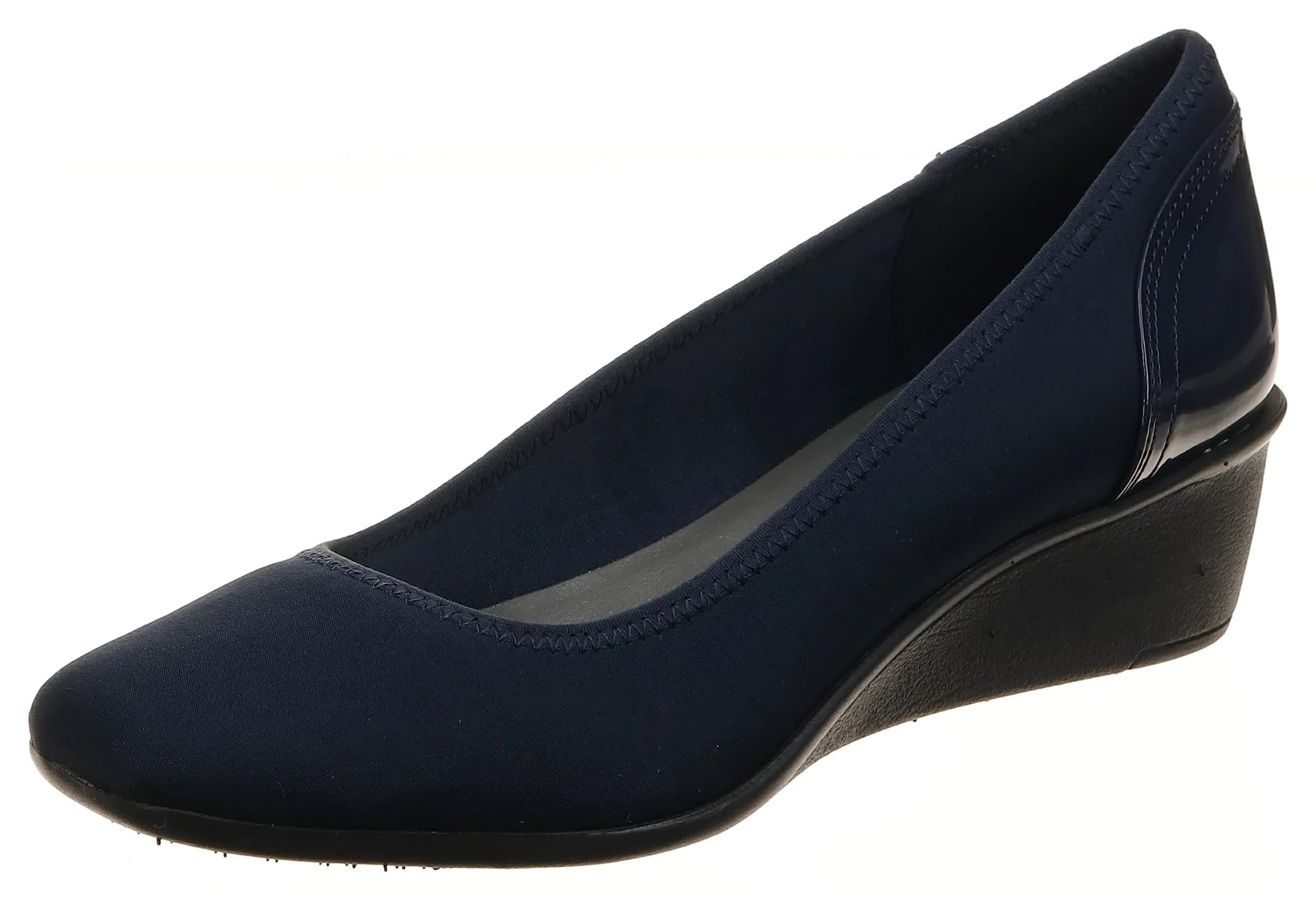 Anne Klein Wisher Wedge for Women - 1.75-inch Heel - Fabric Upper Navy 6 M | Classic, Supportive & Versatile