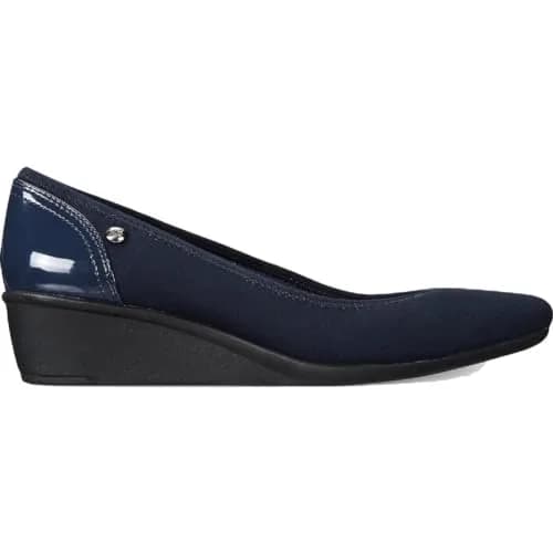 Anne Klein Wisher Wedge for Women - 1.75-inch Heel - Fabric Upper Navy 6 M | Classic, Supportive & Versatile thumbnail 6