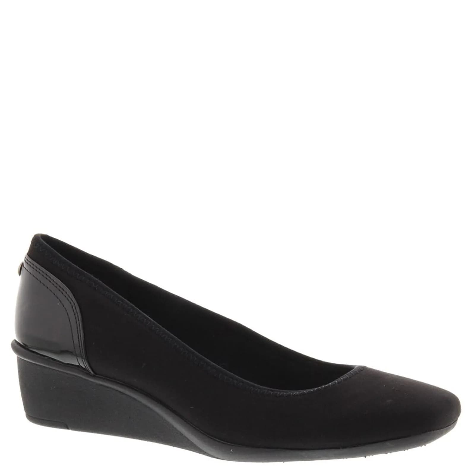 Anne Klein Wisher Wedge for Women 5.5 M | Patent Heel Overlay, Rubber Outsole