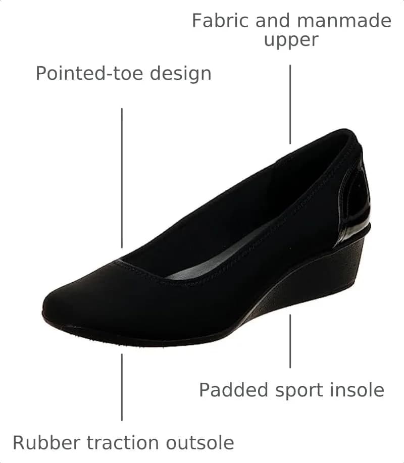 Anne Klein Wisher Wedge for Women 5.5 M | Patent Heel Overlay, Rubber Outsole thumbnail 4