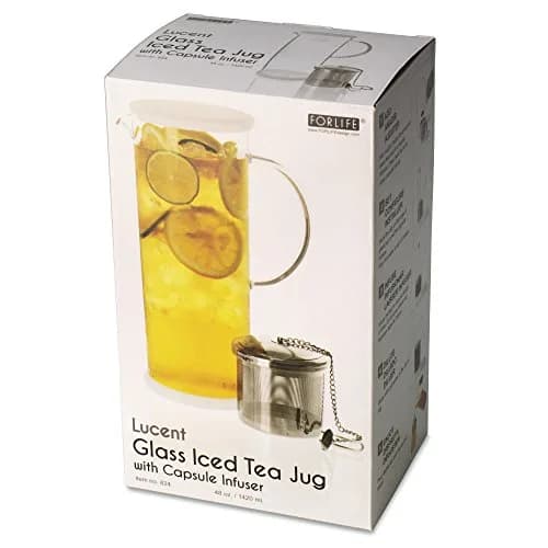 FORLIFE LUCENT Glass Iced Tea Jug with Capsule Infuser 48oz Charcoal | Heat-Resistant Borosilicate & Stainless Steel thumbnail 7
