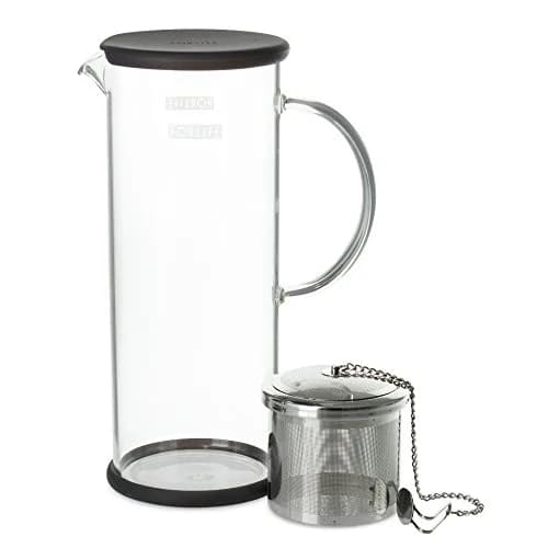 FORLIFE LUCENT Glass Iced Tea Jug with Capsule Infuser 48oz Charcoal | Heat-Resistant Borosilicate & Stainless Steel thumbnail 2