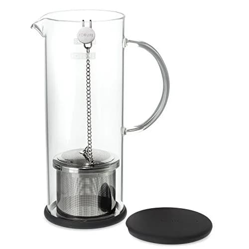 FORLIFE LUCENT Glass Iced Tea Jug with Capsule Infuser 48oz Charcoal | Heat-Resistant Borosilicate & Stainless Steel thumbnail 3