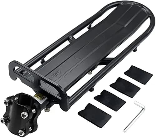 Outtag Bike Rear Rack Aluminum Alloy Bicycle Cargo Rack Max Weight 22lb | Durable & Adjustable thumbnail 1