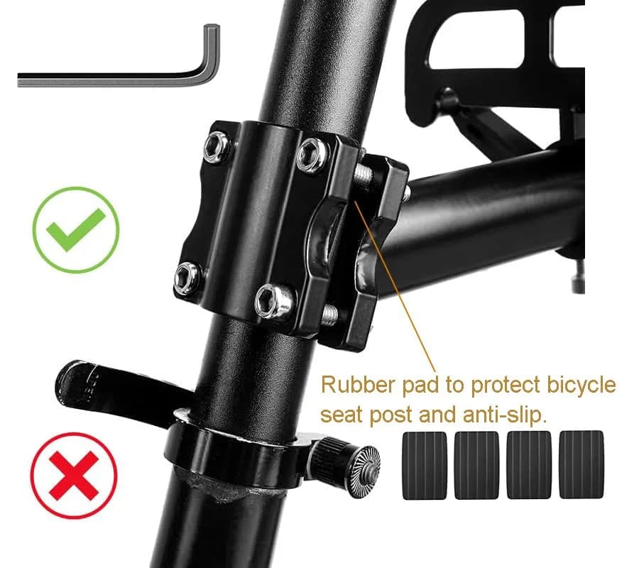 Outtag Bike Rear Rack Aluminum Alloy Bicycle Cargo Rack Max Weight 22lb | Durable & Adjustable thumbnail 3